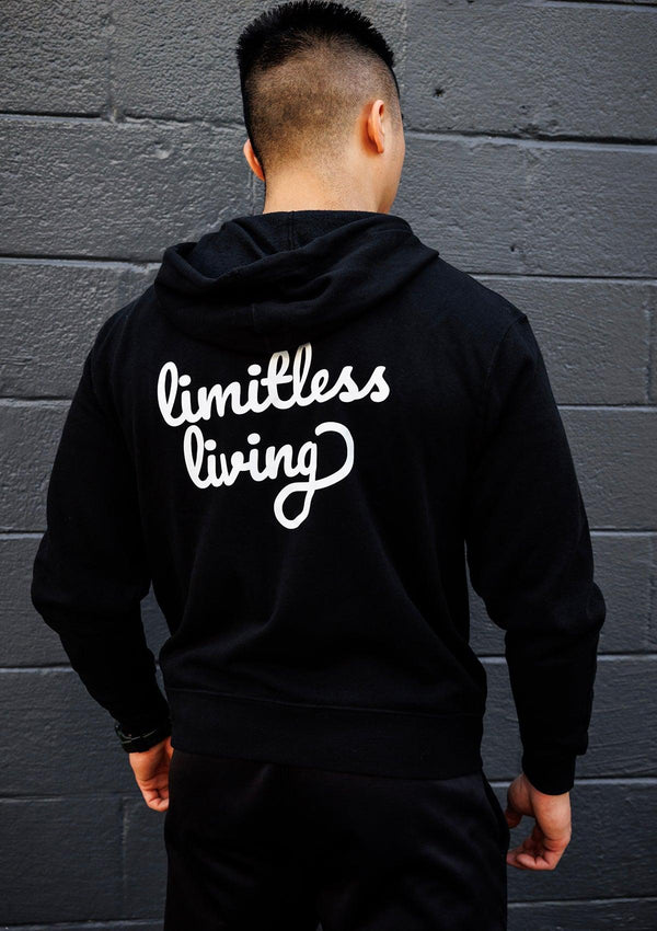 unisex men's women's streetwear debut black hoody limitless living